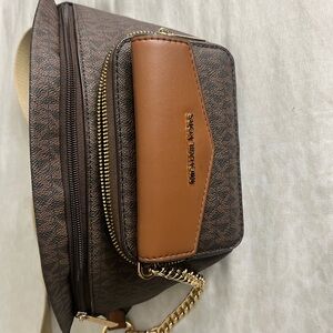 Michael Kors Brown and Tan Belt Bag